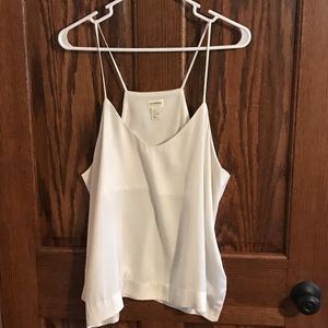 H & M creme silk top